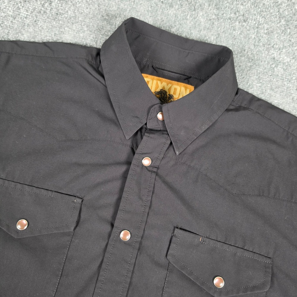 Dixxon The Outlaw Shirt Mens Large Black Bamboo Blend Western Pearl Snap L/S